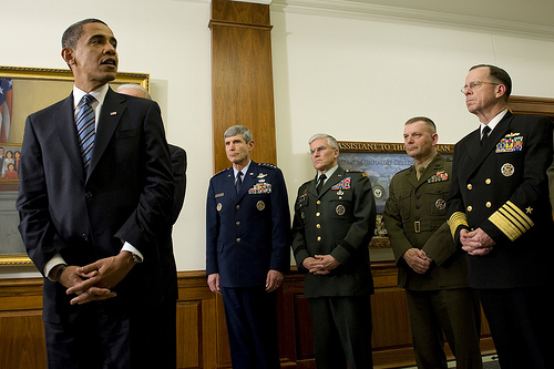 Obama visits Pentagon by The U.S. Army